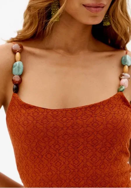 Blusa Ajustada De Alça