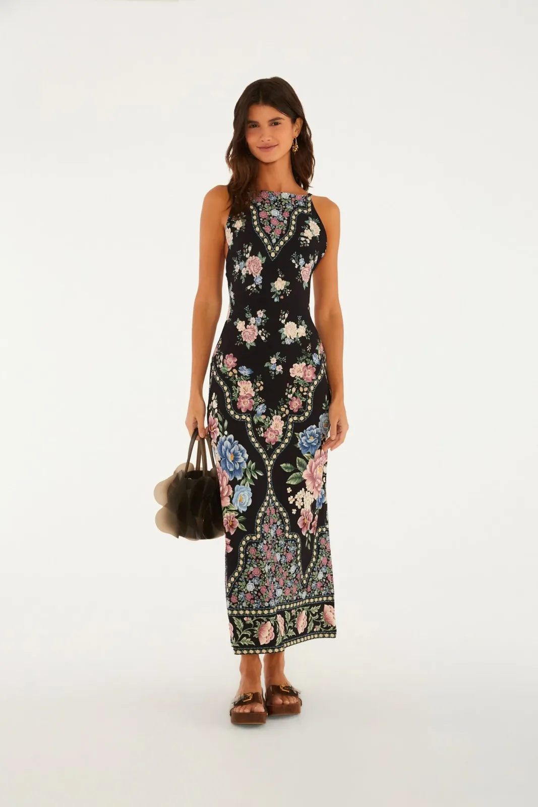 Vestido Cropped Estampado Romance