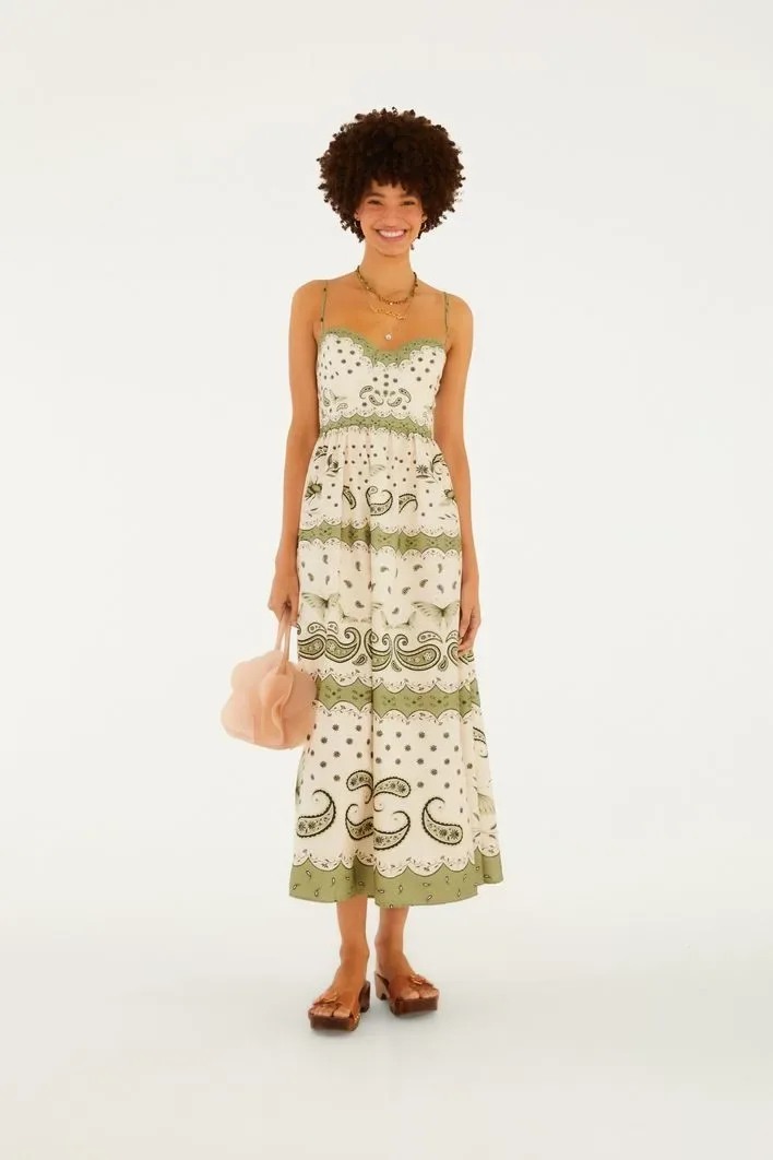 Vestido Longo Bandanas Jardim