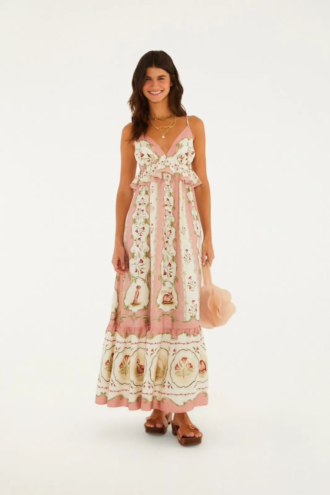 Vestido Longo Estampado Doce Encanto