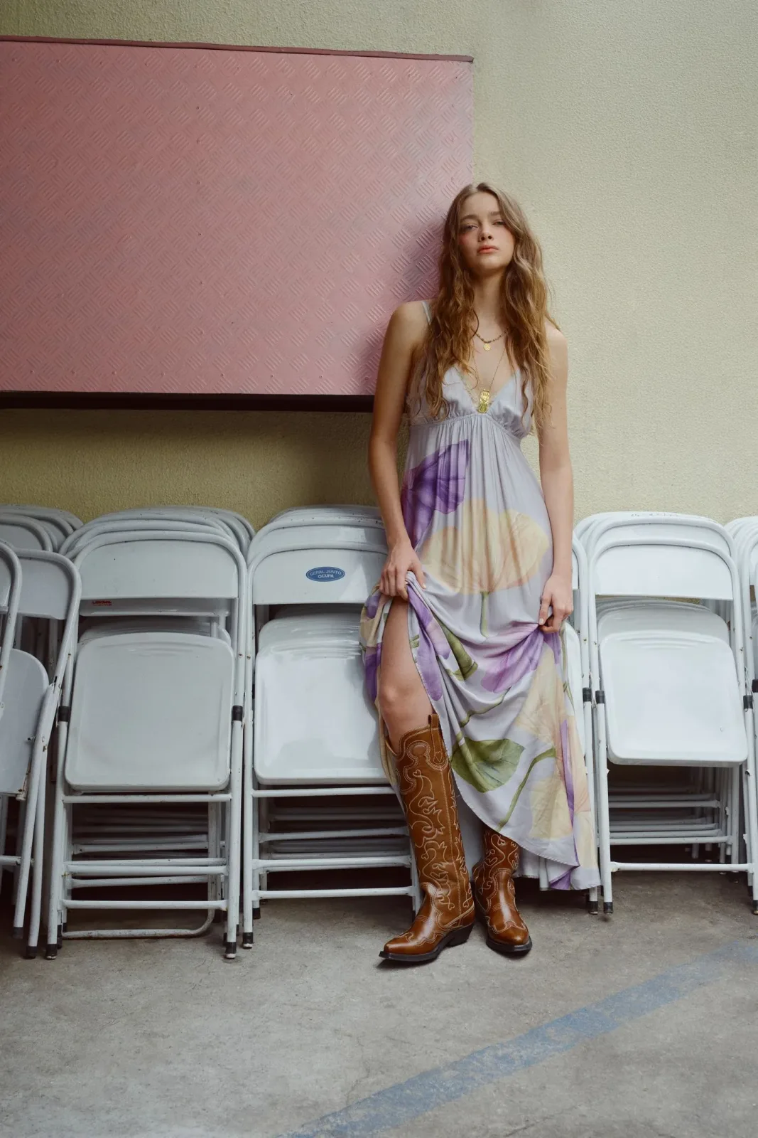 Vestido Longo Estampado Emily