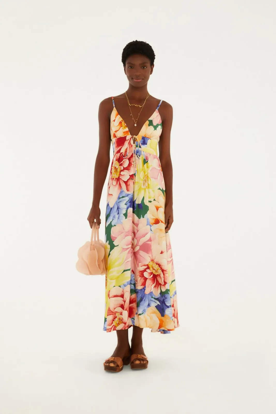 Vestido Longo Estampado Floral Doce