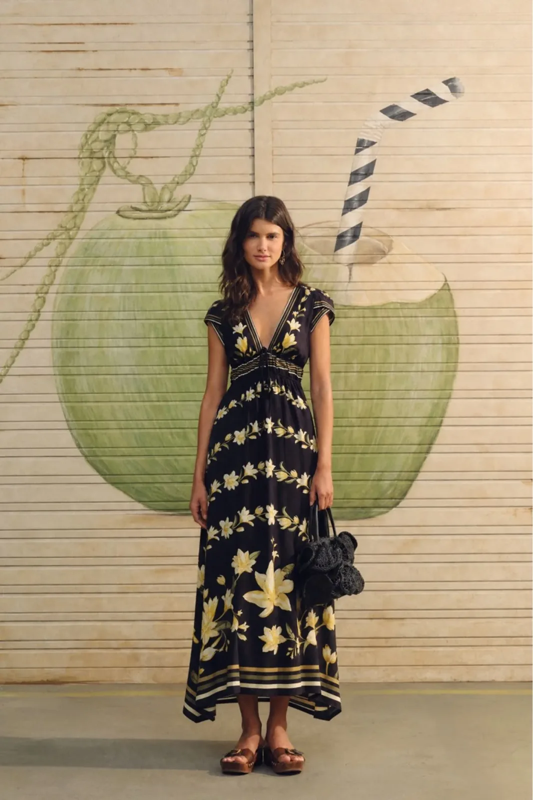 Vestido Midi Estampado Flor Nana